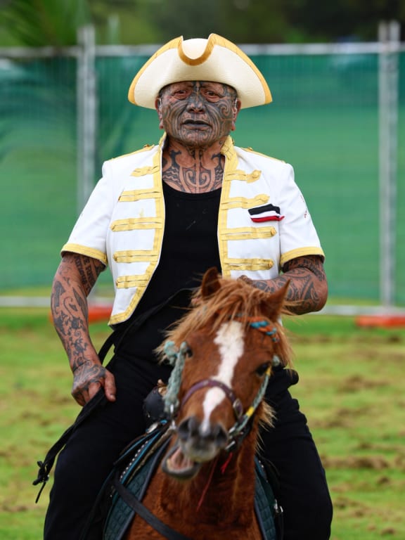 Tame Iti at the 160 year anniversary of the battle of Te Tarata