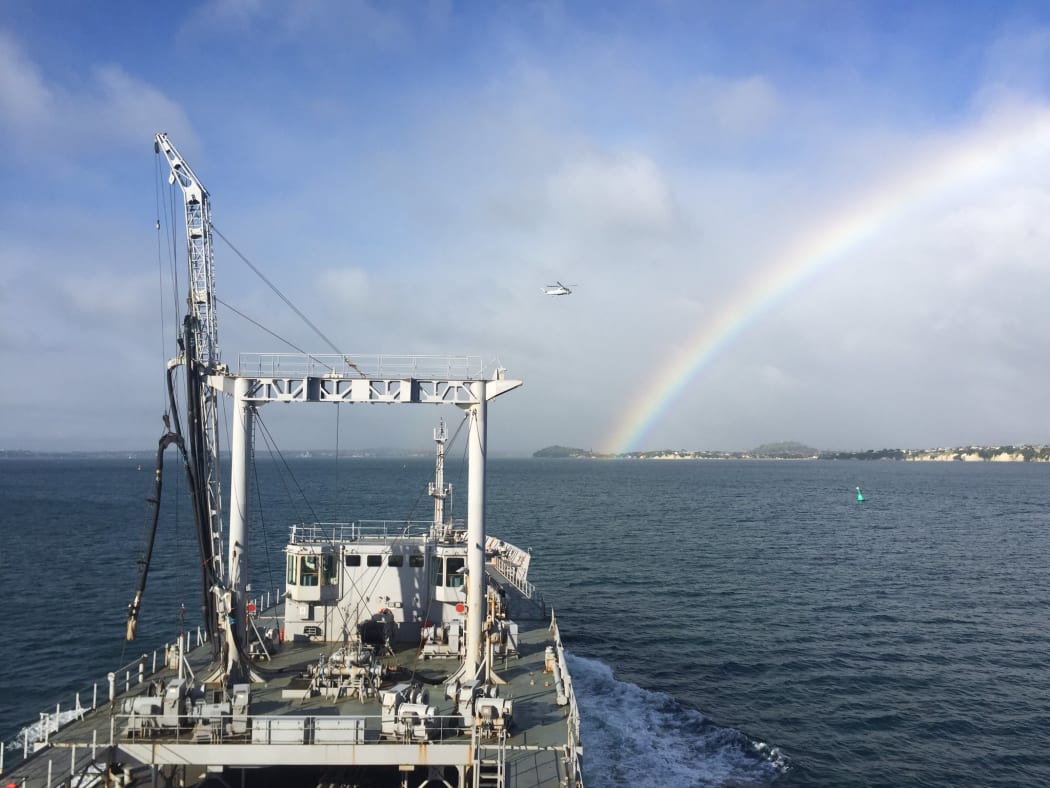 Navy's Endeavour returns home after its last long-term deployment. It will be decommissioned at the end of the year.