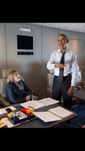 Christy Goldfuss with Obama