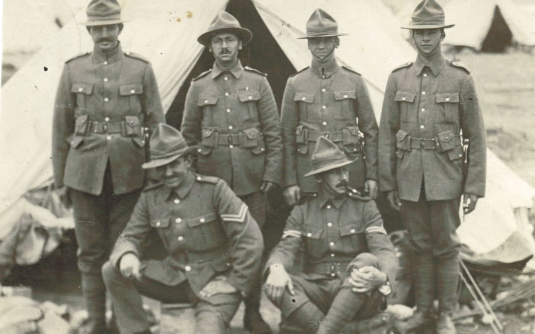 New Zealand soldiers in the Middle East during WWI.