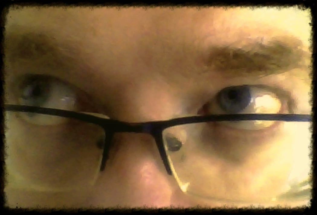 Closeup view of worried look