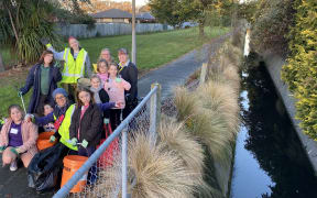 Volunteers at the Mother of All Clean Ups in Christchurch.