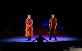Lisa Crawley and Adam Ogle in ONCE: The Musical