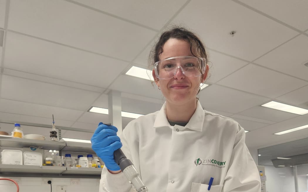 Lily Clague, chemist and research technologist at Christchurch-based Zincovery.