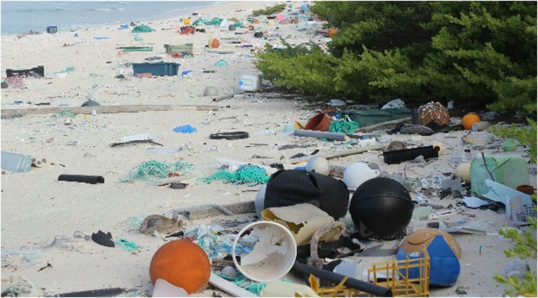 The uninhabited Henderson Island in the South Pacific