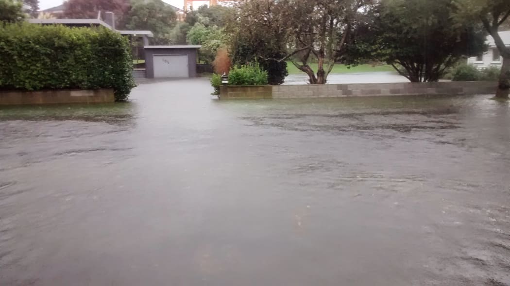 Roads and properties in Raumati Beach were under water.