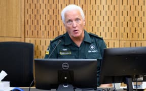071223 KAI SCHWOERER 
Dr Rex Anthony Smith, known as Tony, gives evidence during the Christchurch Masjidain Attack First Phase coronial hearing.