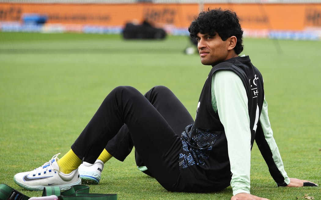 New Zealand’s Rachin Ravindra during Game 4 of the T20 cricket series between New Zealand and West Indies at Saxton Oval, Nelson, New Zealand. Monday 10 November 2025. ©Copyright Photo: Chris Symes / www.photosport.nz