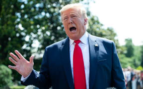 Donald Trump speaks to the media from the South Lawn of the White House July 5.