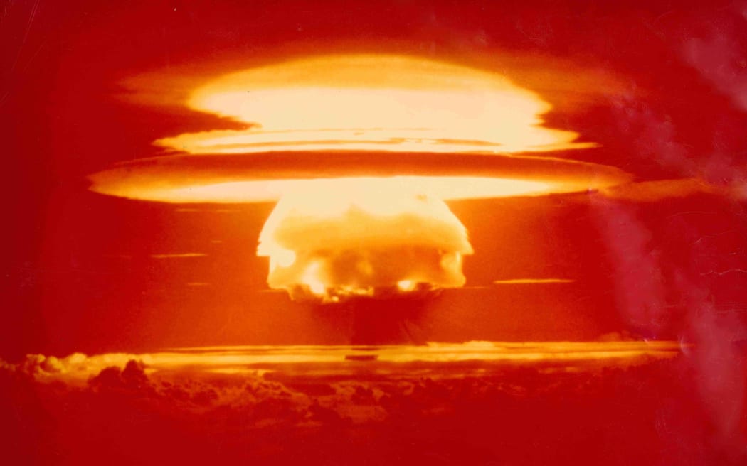 The Bravo hydrogen bomb test at Bikini Atoll on March 1, 1954 was the largest U.S. nuclear weapons test ever conducted. The 15 megaton blast exposed thousands of Marshall Islanders and Americans to radioactive fallout.