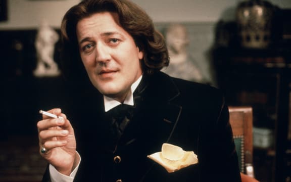 A shot from the 1997 film Wilde, directed by Brian Gilbert, with Stephen Fry playing Oscar Wilde.