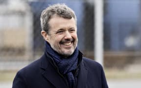 Crown Prince Frederik of Denmark visits Aalborg University's pilot plant for Power to X at Aalborg Harbor, on the sidelines of the Carbon Capture, Utilisation and Storage (CCUS) Forum organised by the European Commission in Aalborg, Denmark on November 27, 2023. (Photo by Henning Bagger / Ritzau Scanpix / AFP) / Denmark OUT