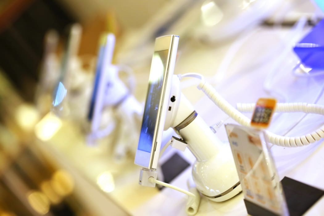 Mobile phones in store.