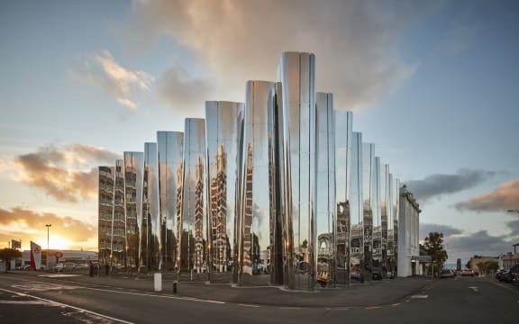 The exterior of New Plymouth's Govett-Brewster Art Gallery, one of New Zealand's leading contemporary art museums.