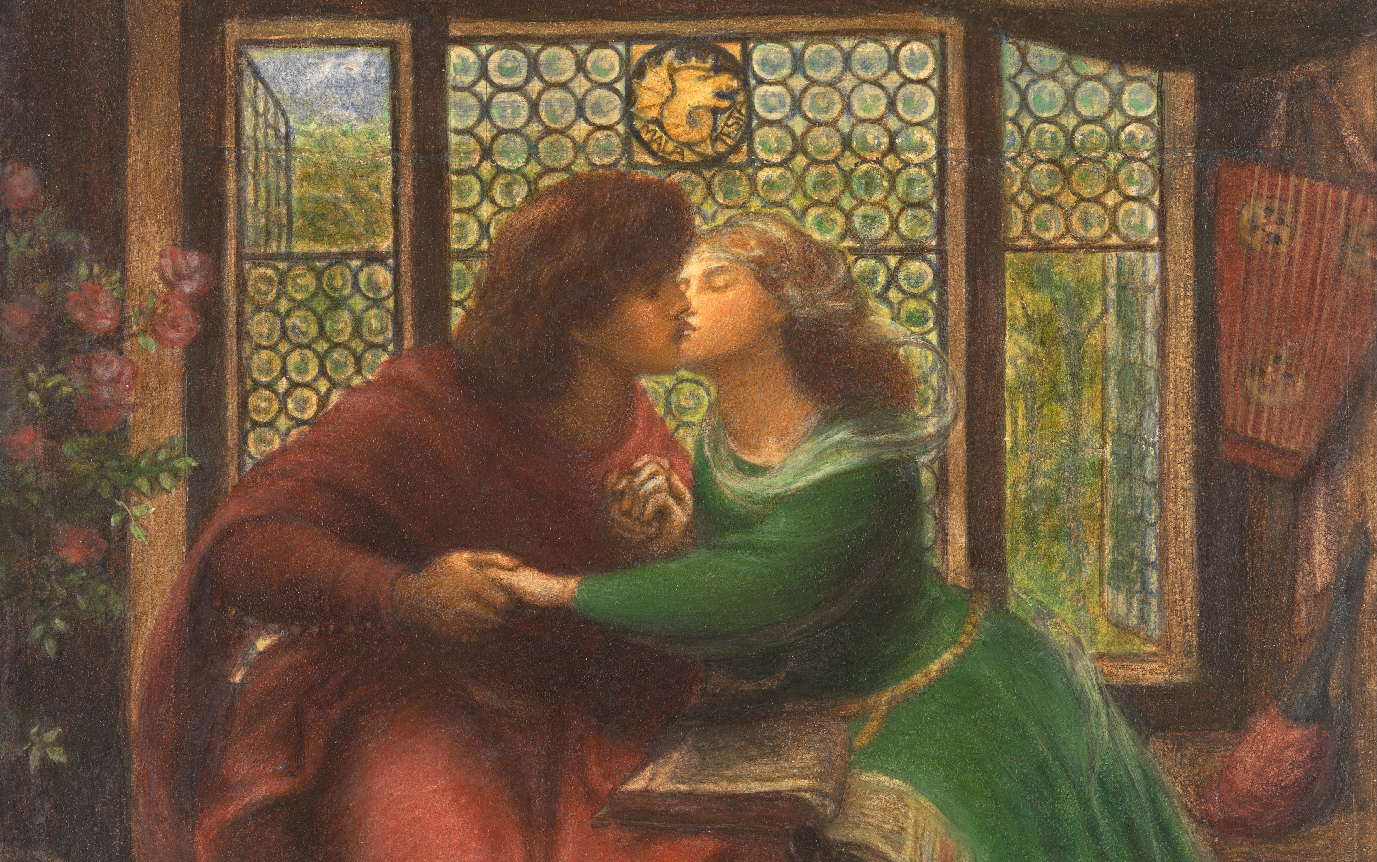 Paolo and Francesca da Rimini by Dante Gabriel Rossetti