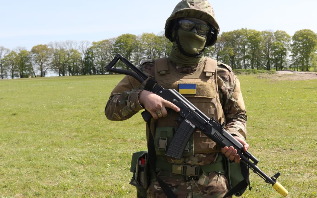 Dymetro, 43, is being trained by New Zealand troops in the UK.
