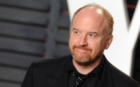 Louis CK arrives at the 2016 Vanity Fair Oscar Party Hosted By Graydon Carter at Wallis Annenberg Center for the Performing Arts on February 28, 2016 in Beverly Hills, California.