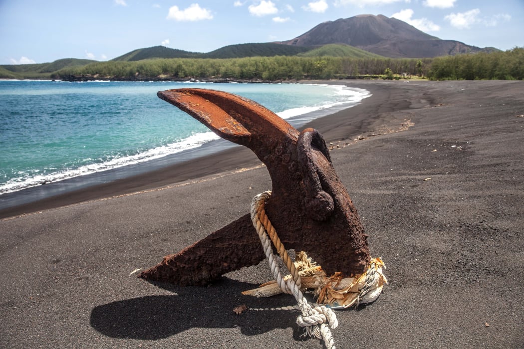A beach on Pagan in the Northern Marianas where the US Navy's training plan calls for marines to conduct amphibious assaults.