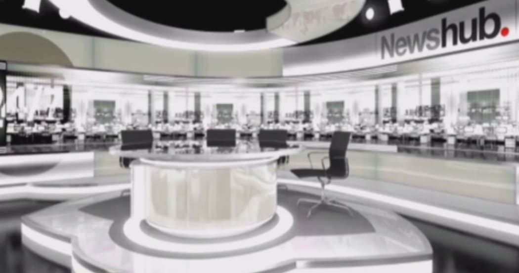 An artist's impression of the Newshub newsroom in Auckland.