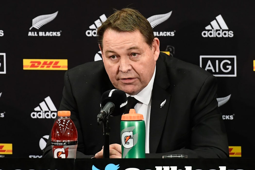 All Blacks head coach Steve Hansen speaks at the post match press conference during the 3rd rugby test match between the All Blacks and Lions at Eden Park in Auckland on Saturday the 8th of July 2017.