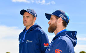 Tim Southee and Kane Williamson of the Black Caps