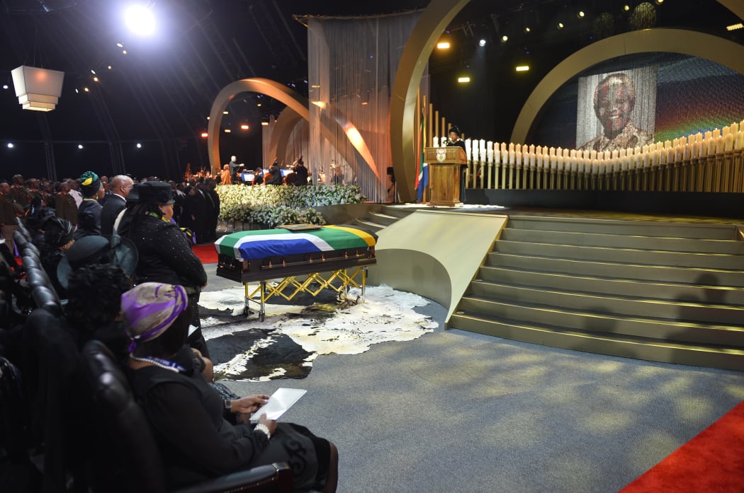 The funeral opens with a two hour public ceremony followed by a private burial.