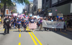 Abortion protesters in Wellington.