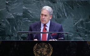 New Zealand’s Minister of Foreign Affairs Winston Peters speaks during the General Debate of the United Nations General Assembly at UN headquarters in New York City on September 26 2025.