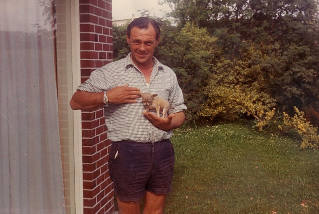 A portrait of Bill Hopkins, Bruce's dad.