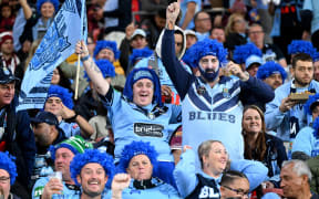 Blues fans are seen during State of Origin 2023