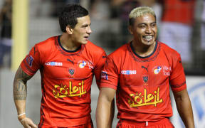 Sonny Bill Williams and Jerry Collins in Toulon in 2008.