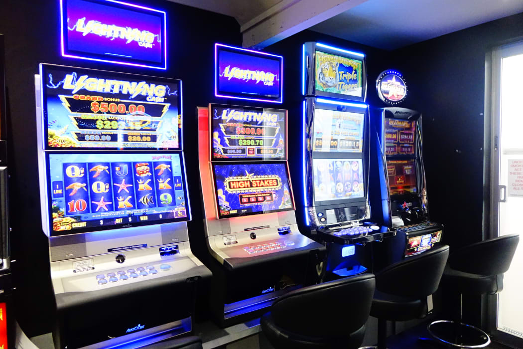 Poker Machines at the Mangere Cosmopolitan Club in South Auckland.
