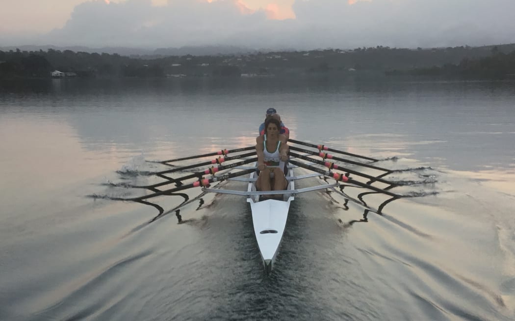 The mixed masters quad training in Port Vila.