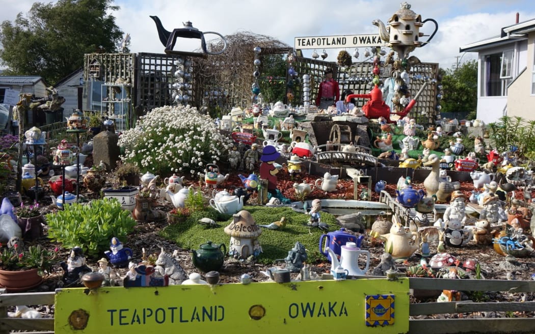 Graham Renwick's teapot collection.
