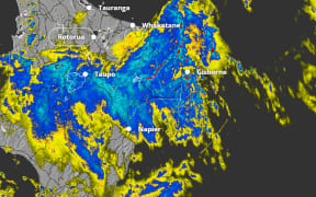 Hawkes Bay Radar screengrab for 9.13pm on 3 December 2025.