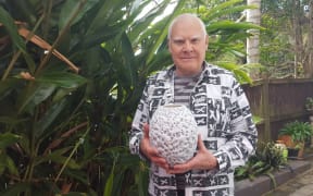 John Parker with volcanic orb