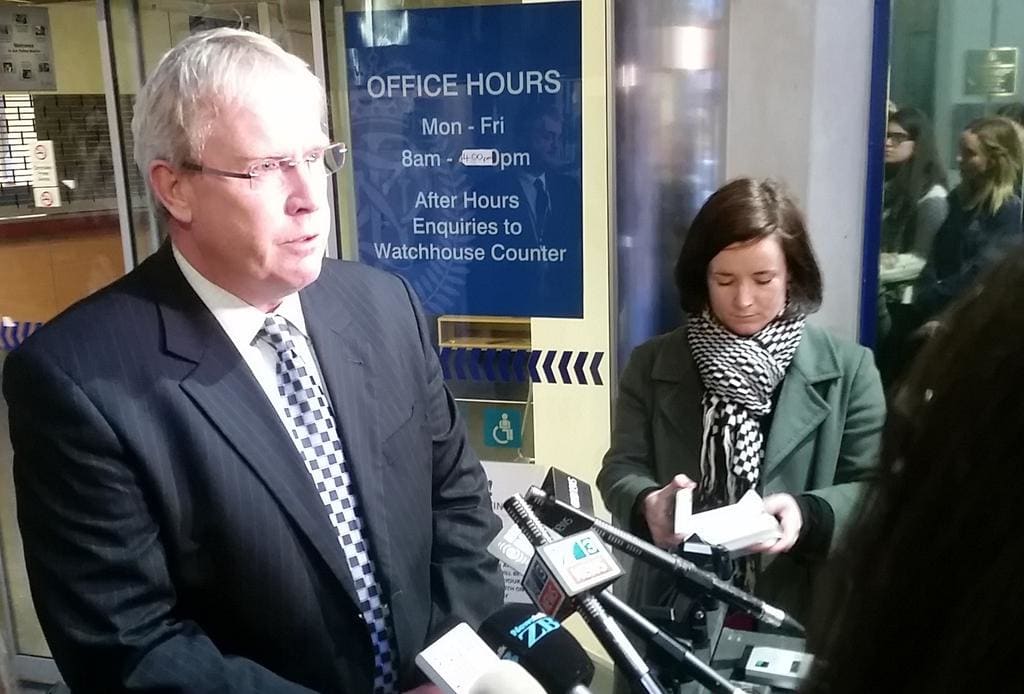 Detective Inspector Grant Wormald briefs reporters on Daniel Livingstone's capture.