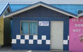 A police post along the waterfront in Vanuatu's capital, Port Vila.