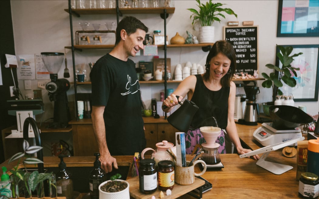 Bryn and Carley Lloyd are the owners of Rabbit Island Coffee.
