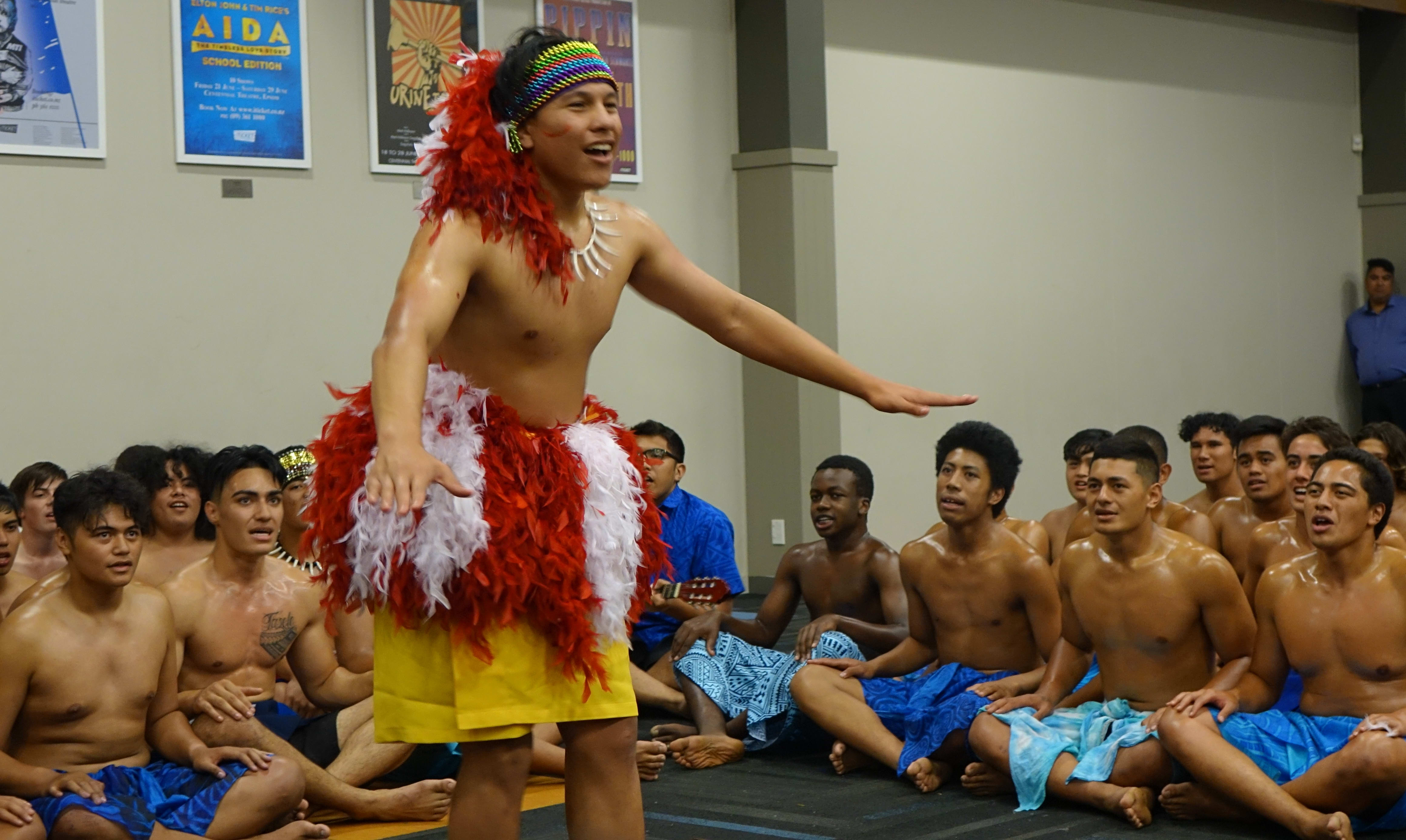 St Peter’s College Samoan group performing at their fiafia night.