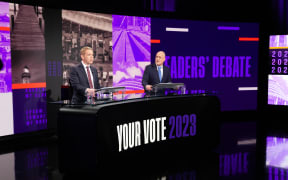 TVNZ Leader's Debate on 19 September with Labour's Chris Hipkins and Nationals' Christopher Luxon.