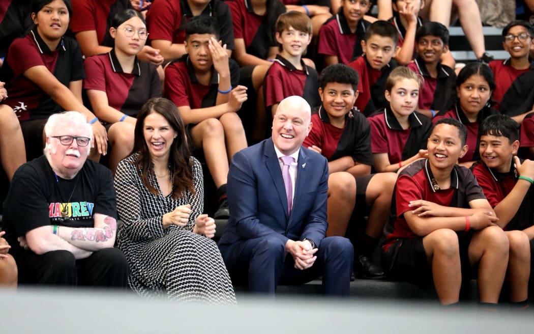 Erica Stanford, Chris Luxon  at Manurewa Intermediate