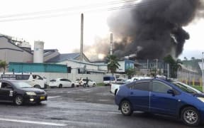 Mayor fire at a Suva warehouse