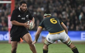All Blacks prop Charlie Faumuina in action against the Springboks 2014.