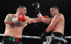 Andy Ruiz Jr (left) in action against Joseph Parker two years ago