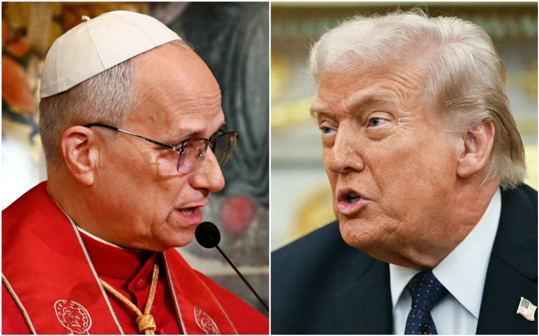 Pope Leo XIV and Donald Trump.