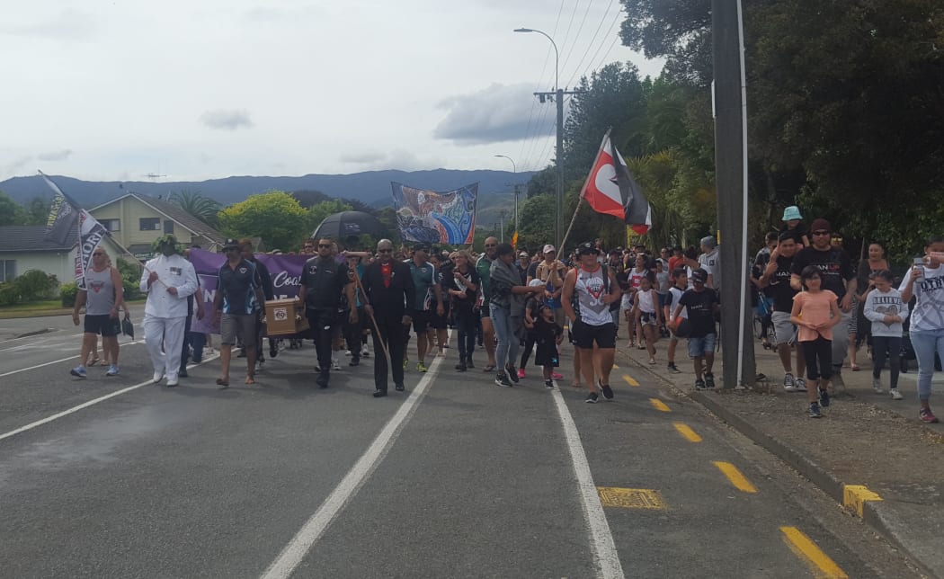 A hikoi was held in Otaki against methamphetamine. 1 December 2018