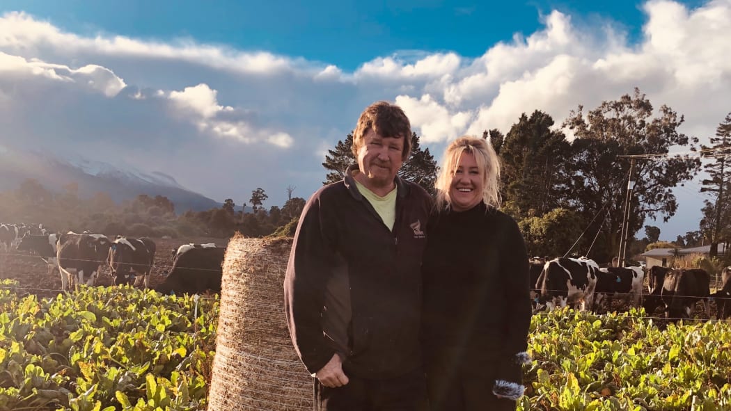 Bill and Sharon Coomey on their Taranaki farm