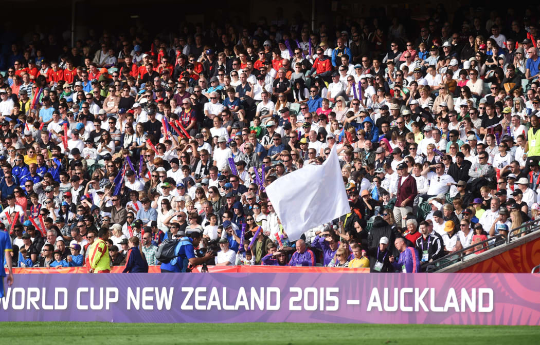 Fans at the Fifa Under-20 World Cup match between New Zealand and Ukraine at North Harbour Stadium on Saturday.
