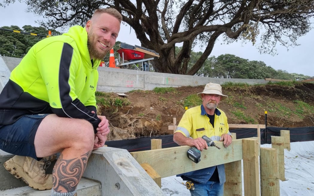 Clelands Construction site manager Justin Taylor has promised his boys Destination Play will be ready in time for Christmas.
